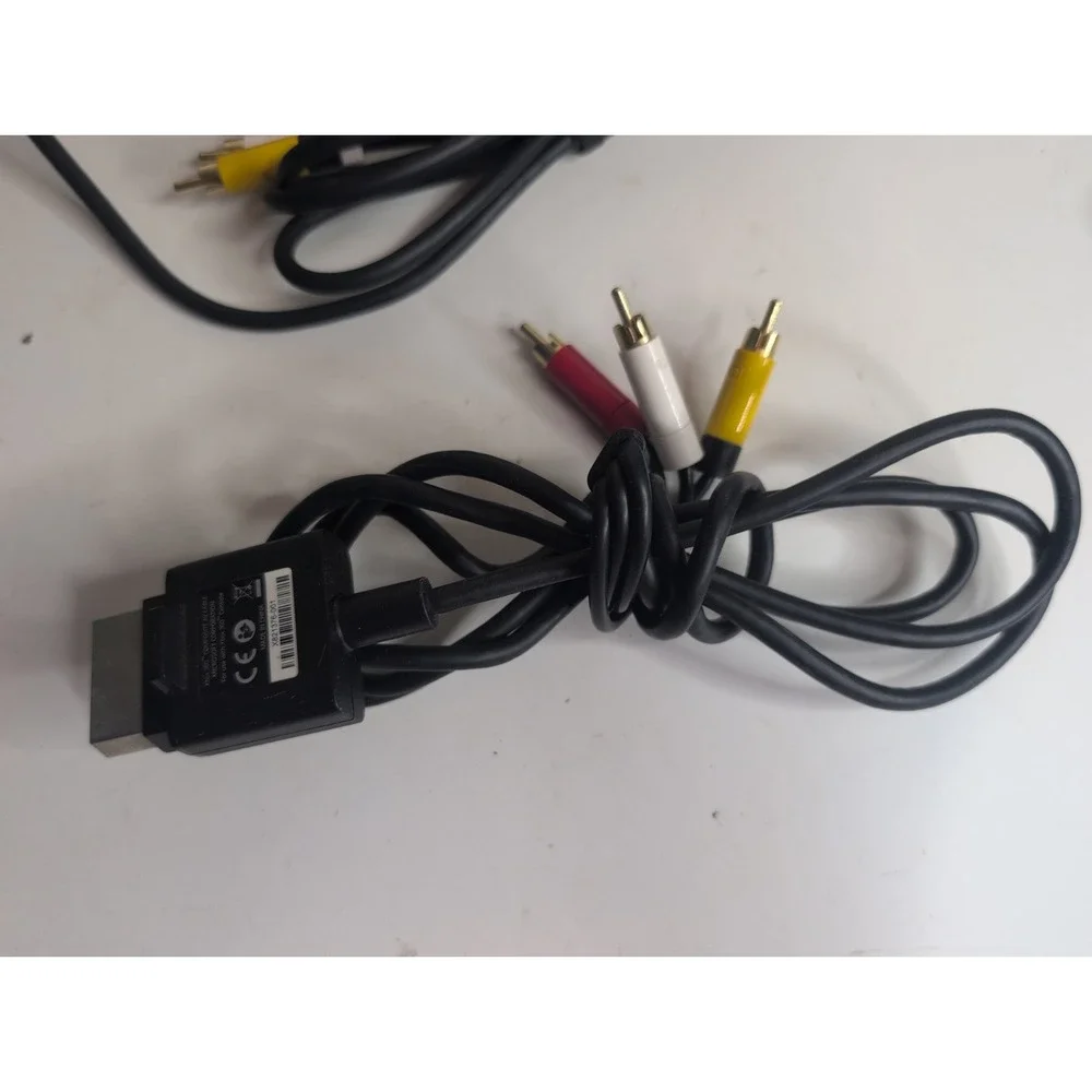 Mixed Lot Of 7 Xbox 360 Composite AV Cable RCA And VGA Cables Black And Gray
